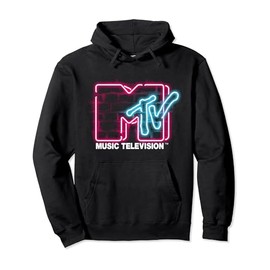 Mademark x MTV - MTV Logo Luminous Sign Wall Decor Pink Blue Lights MTV Pullover Hoodie