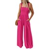 KIRUNDO Jumpsuits for Women Elegant Smocked Wide Leg Sleeveless One