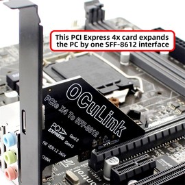 xiwai PCI-Express 4.0 4X to Oculink 4X SFF-8612 SFF-8611 Host Card for U.2 SSD eGPU External Graphics Card Dock PCIE