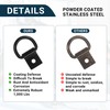 TUCKBOLD Car D-Ring Mounting Strap Rings 1/4 Inch Multi-Purpose Anchor