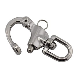 Swivel Eye Snap Shackle for Boat Rigging Sailing Boat Marine 316 Stainless Steel Pack-of-2, 87mm