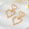 Gold Big Heart Earrings for Women,Y2k Large Heart Dangle Drop