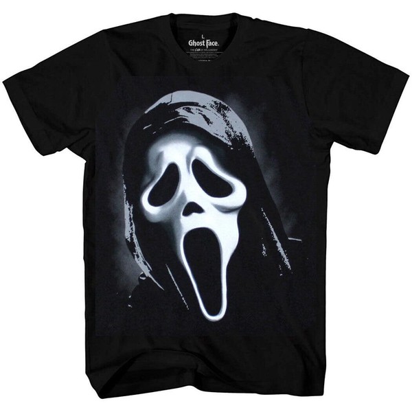 Changes Scream Ghost Face Angled Mask T-Shirt (X-Large) Black