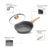 Starunder Induction Nonstick Skillet Frying Pan With Lid,Swiss Granite Omelette