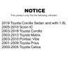 Rear Suspension Strut Shock Mounting Pair Replacement For Toyota Corolla