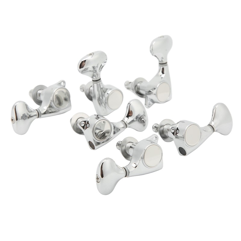 1:18 Gear Ratio Guitar Tuners Knob Enclosed Robust Silver Electric