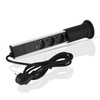 Wakects Retractable Power Card for Desk, Power Strip with Protector,
