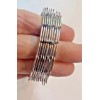 Unbranded ONE .925 STERLING SILVER BANGLE BRACELET WITH 16 RINGS