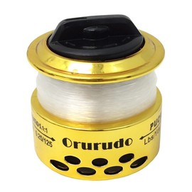 Orludo Fishing Gear Puchi200 QB010100a04n0 Family Fishing Beginners, Easy Fishing, Convenient String for Easy Use, Spinning Reel, Gold, Gold