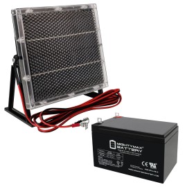 Mighty Max 12V 15AH NB SLA Replaces Electra Scoot N Go 88702 + 12V Solar Panel