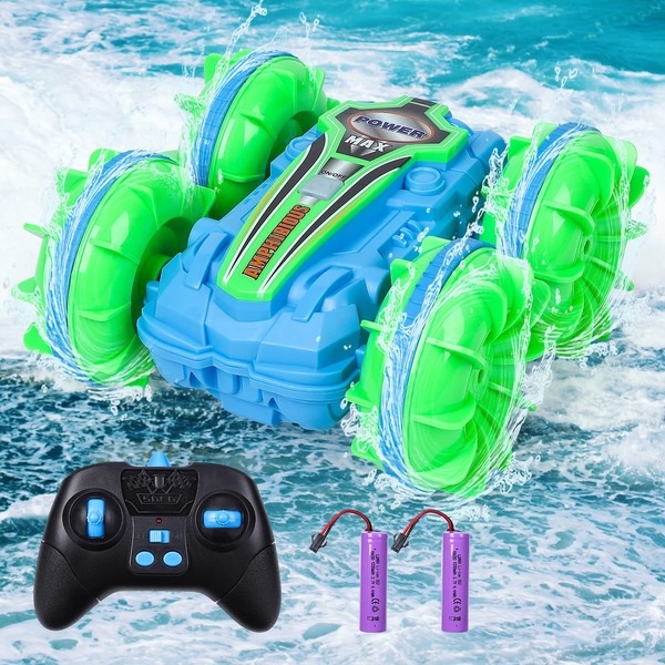 ThinkMax Amphibious Remote Controlled Toy Car, 360° Rotatable Waterproof RC