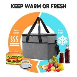 shallyong Kühltasche Klappbare, 22L Kühltasche Groß, Kühlbox Tragbare, Thermotasche, Lsoliertasche, Kühltaschen, Picknicktasche, für Büro, Picknicks, Camping, BBQ