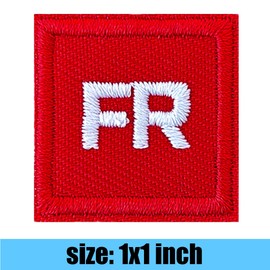 FR Patches for Clothing Iron or Sew onto Clothing, Jackets, Jeans, Hats, Backpacks Etc（10pc Red）