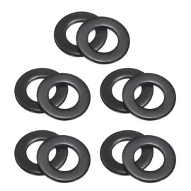 sourcing map 10 Pcs M14 Stainless Steel Flat Washers, 14mm ID x 28mm OD x 2.5mm Thick Black Zinc Plated Metal Washers for Screws and Bolts