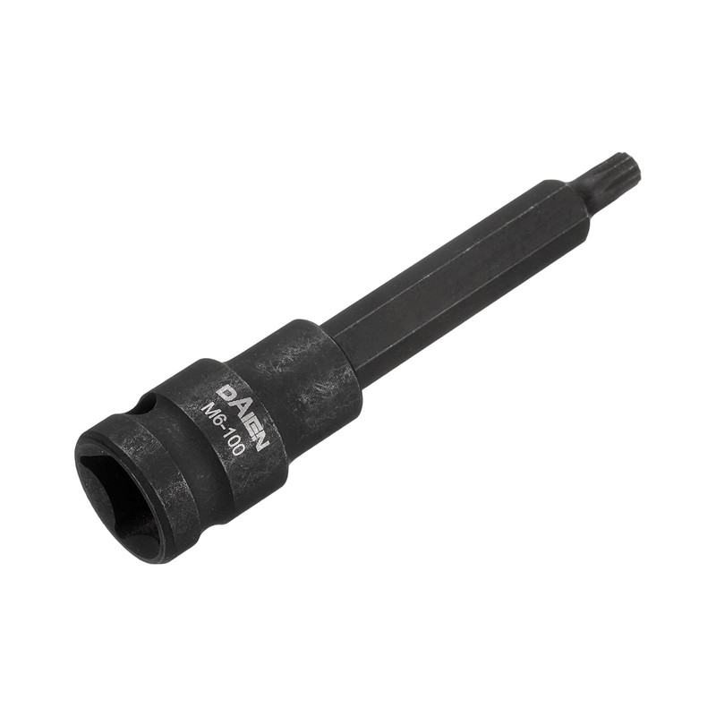 sourcing map M6 Triple Square Bit Socket 100mm/3.94" Length 1/2"