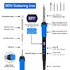 Emwel Soldering Iron Kit,Adjustable Temperature Welding Tools, Solder Wire, Soldering