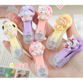Cartoon Portable Mini Nail Clippers with Nail File and Protective Cover NO.3 50ea