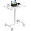 Small Rolling Standing Desk | Adjustable Height Laptop Cart for