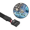 GELRHONR 2PCS USB 2.0 9Pin Female to Dual 9-Pin Male