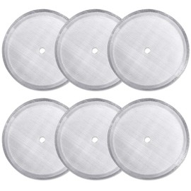 ACKLLR 6 Pack French Press Replacement Filter Screen,4 Inch, Reusable Stainless Steel Mesh Filters for Universal 1000 ml / 34 oz / 8 Cup French Press Coffee Makers and Tea Machines