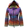Acid Laundry Multicoloured Patchwork Hooded Jumper Rainbow Striped Hippie Jacket