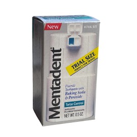 Mentadent Travel Size SEALED VTG MENTADENT Tartar Control Baking Soda & Peroxide Trial Size .5oz 11z