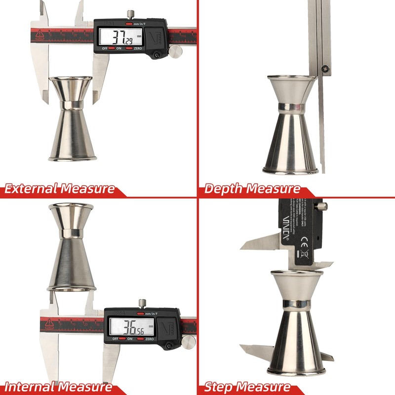 VINCA IP54 Grade Digital Caliper, DCLA-0805 8 Inch/200mm, Inch/Millimeter/Fractions Conversion,