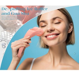 MIXNEX Ice Roller for Face & Eyes – One-Piece Pink Cryo Massager with Detachable Stainless Gel Head, Calms Puffiness, Soothes Redness & Tightens Pores in 60 Seconds