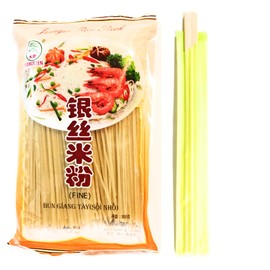 4 Pack Jiangxi Rice Stick(Fine)10.58 Oz Each And 4 Pairs Of Chopstick