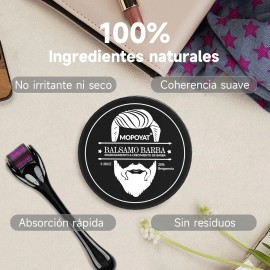 MOPOYAT - Set de 3 piezas para el cuidado de la barba - Incluye crema para la barba al 20 , srum para el crecimiento de la barba y rodillo - El...    