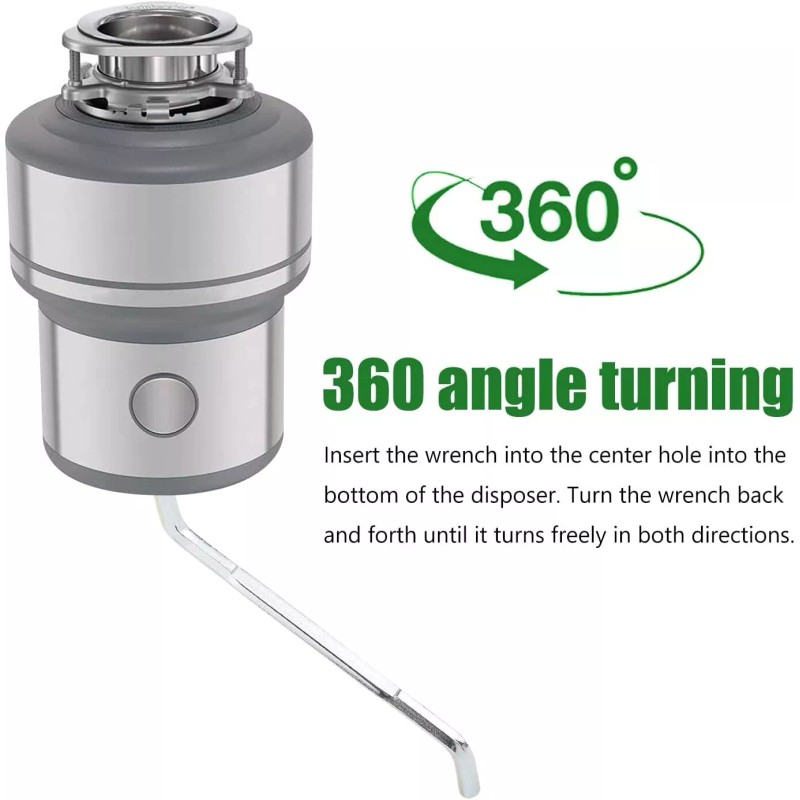Haiouus Garbage Disposal Wrench, Allen Wrench Tool Compatible Silver