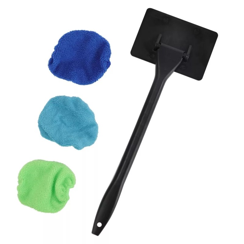 3X Window Windshield Cleaning Tool Wand Microfiber Car Wiper Cleaner