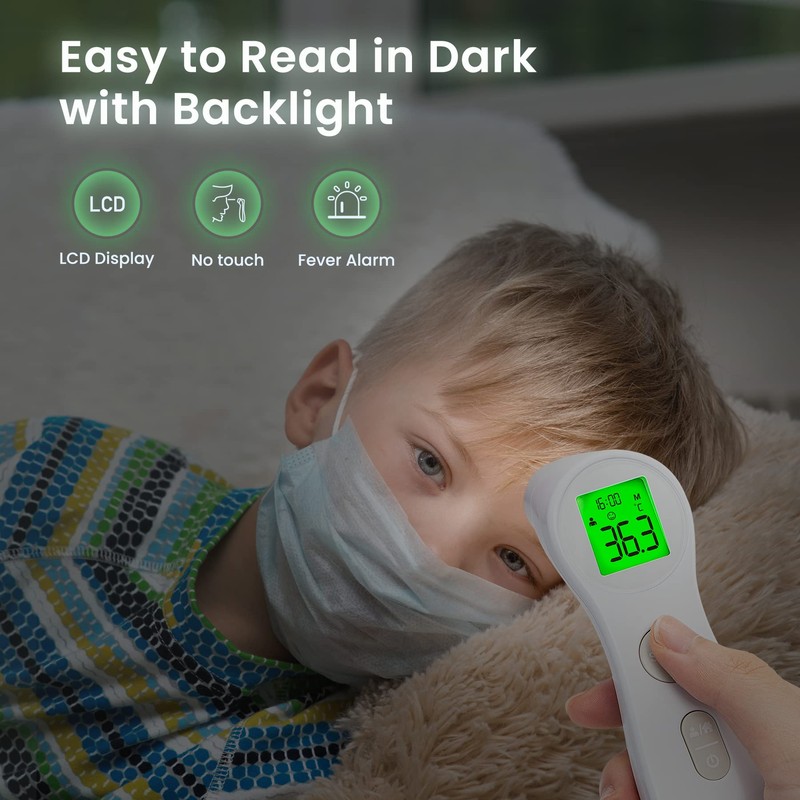 Femometer Forehead Thermometer for Adults Kids, Non Contact Infrared Thermometer,