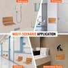 VEVOR Folding Teak Shower Seat, 20.9 x 16'' Unfolded, Wall