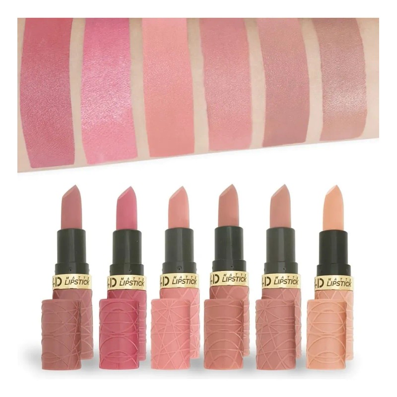 Juego De Pintalabios Mate, Juego De 6 Pintalabios Rosa Nude