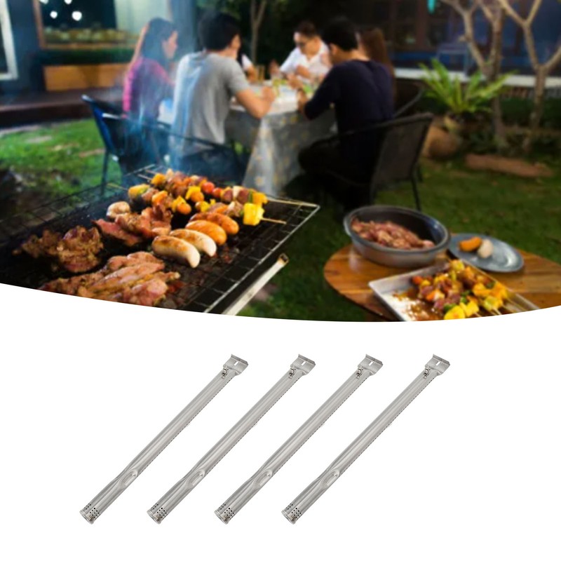 4PCS Gas Grill Burner Tube Stainless Steel Universal High Strength