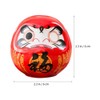 Ciieeo Japanese Daruma Doll Zen Statue Daruma Figurine Ceramic Bobble