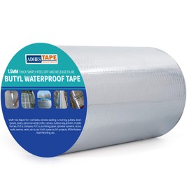 ADHES Extra Thick Butyl Tape 8 Inch x 16 Feet x 1.5mm – 50% Thicker for Superior Waterproof Sealing – Weatherproof Butyl Sealant Tape for RV Repairs, Roof Leaks, Window Seals, Pipe Seals, and More