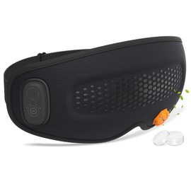 Upgrade Heated Eye Mask with Oil Diffuser Tablets, 2000mAh Rechargeable Cordless Heated Sleep Masks for Dry Eyes, Stye Eye Treatment, Warm Eye Compress, Light Blocking Heat Eye Mask for Men Women