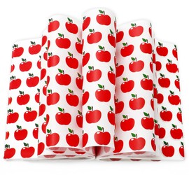 JarThenaAMCS 150Pcs Fall Apples Wax Paper Deli Paper Tissue Red Fruit Sandwich Wrap Waterproof Oil-Proof Picnic Liner for Back to School Party Kitchen Supplies