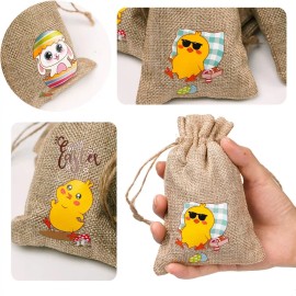 Diyasy 36 Bolsas De Arpillera De Pascua, Bolsas De Lino Con