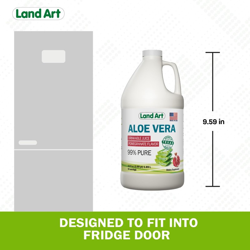 Land Art Pure Aloe Vera Juice - Pomegranate Flavored -
