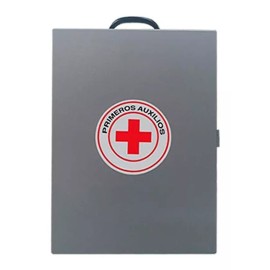 Volun Botiquín De Emergencia Chico Metálico Gris
