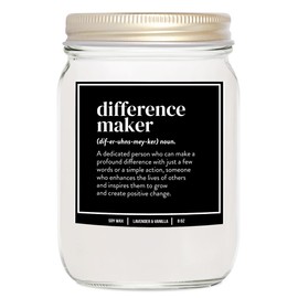 You Nique Designs Teacher Candles for Teacher Gift 8 Oz - Social Worker, SLP Gifts, Daycare Teacher Surprise - Teacher Appreciation Gifts, Teacher Candle Ideas (Mahogany Teakwood)