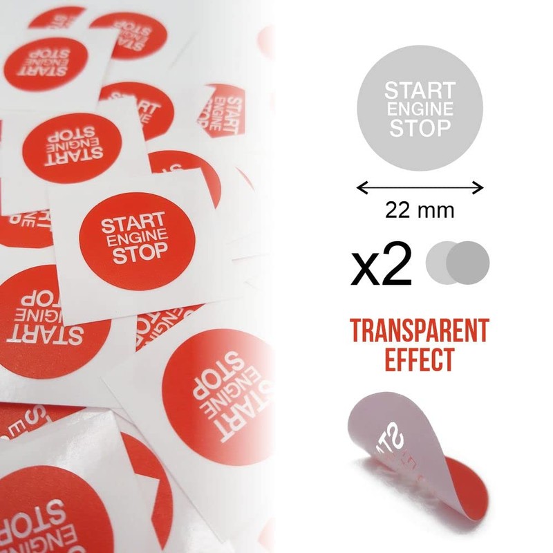 4R Quattroerre.it 2 x START ENGINE STICKERS FOR ALFA GIULIA