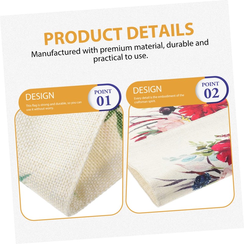 Totority 2pcs Vertical Polyester Garden Flag with Welcome Theme Durable