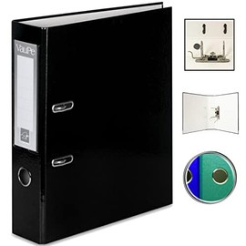 OFFICE CENTRE 1 x Black A4 Large 75mm Lever Arch Files Folders Metal Edge & Finger Pull Stationery Document Storage Paper Office School