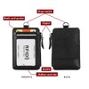 HAWEE Badge Holder with Zipper Genuine Leather RFID Keychain Wallet