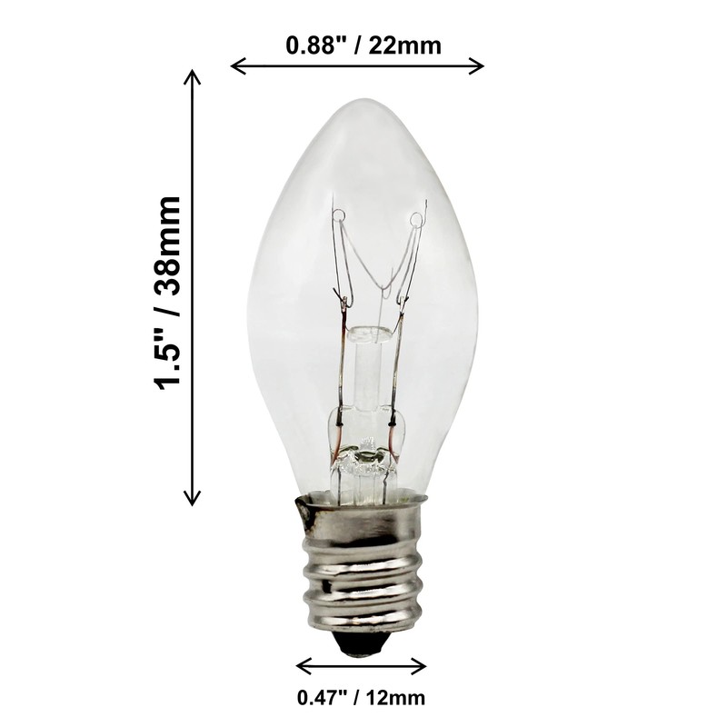 Creative Hobbies Incandescent Replacement Light Bulbs for Wax Warmers, Salt