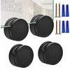 Black Frameless Mirror Mounting Hardware Kit Zinc Alloy Mirror Holders
